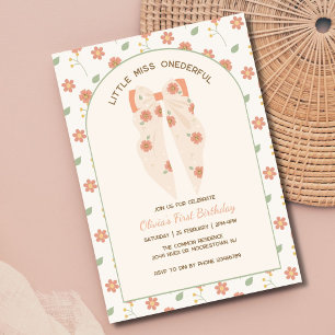 Pastel Boho Bow Birthday Bash Invitation