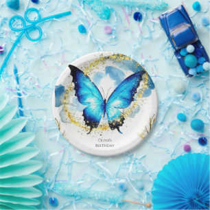  Pastel Boho Butterfly Birthday Paper Plates