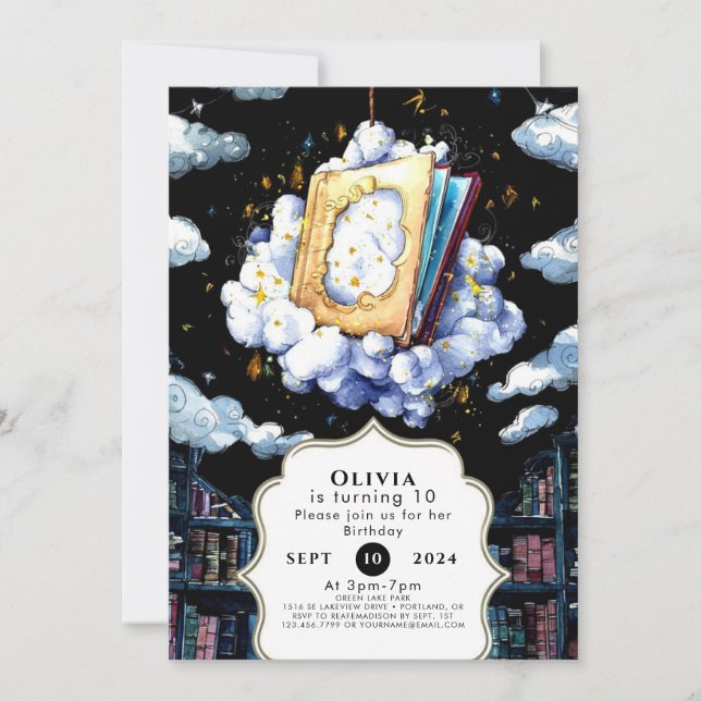 Pastel Boho Enchanted Storybook Birthday Invitation (Front)