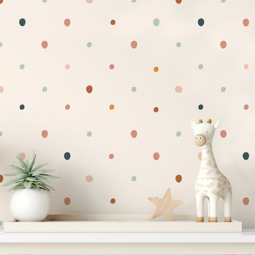 Pastel Boho Polka Dot Wallpaper