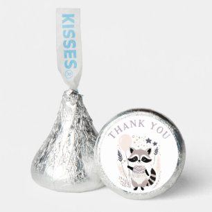 Pastel Boho Raccoon and Balloons Thank you Hershey®'s Kisses®