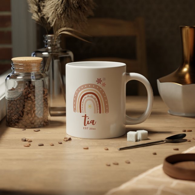 Pastel Boho Rainbow Tía Taza de Café Establecid Giant Coffee Mug (Creator Uploaded)