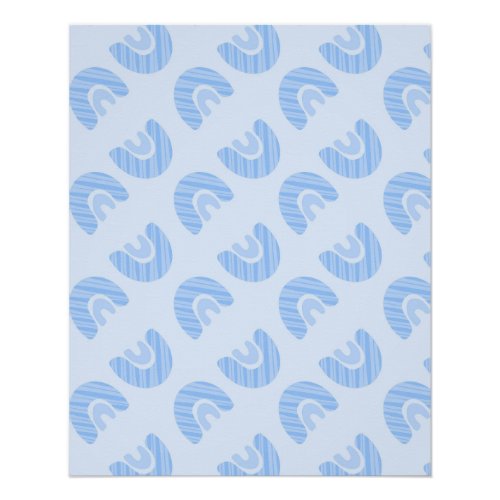 Pastel boho rainbows _ blue poster