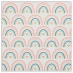 Pastel Boho Rainbows-Pinks, Blues, Gold Fabric