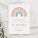 Pastel Boho Watercolor Rainbow Girl Birthday Party Invitation<br><div class="desc">Celebrate your little one's special day with this pink and neutral watercolor rainbow birthday party invitation!</div>
