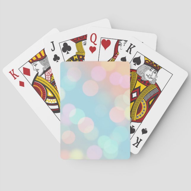 Pastel Bokeh Lights Playing Cards (Back)