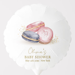 Pastel Bonjour Bébé French Macarons Baby Shower Balloon