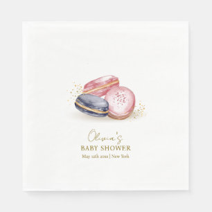 Pastel Bonjour Bébé French Macarons Baby Shower Napkins