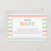 Pastel books for baby enclosure, neutral colors enclosure card (Front/Back)