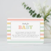 Pastel books for baby enclosure, neutral colors enclosure card (Standing Front)