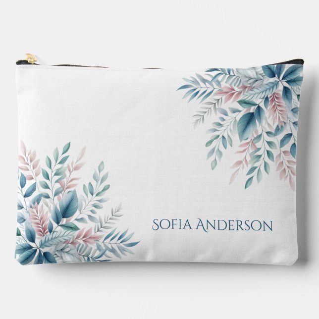 Pastel Botanical  Accessory Pouch (Front)