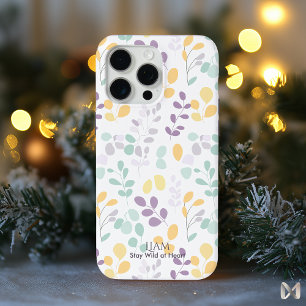 Pastel Botanical - Minimalist Nature-Inspired iPhone 15 Pro Max Case