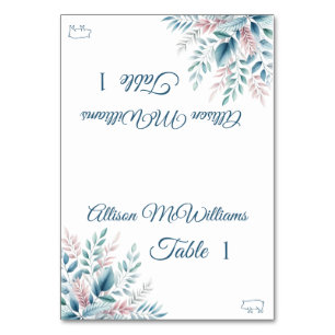 Pastel Botanical-Pork Icon-Wedding- Table Number