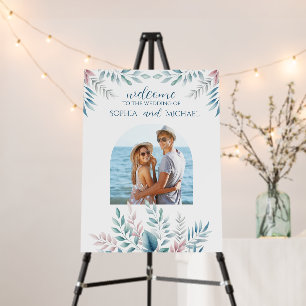 Pastel Botanical Wedding Welcome Sign- Foam Board