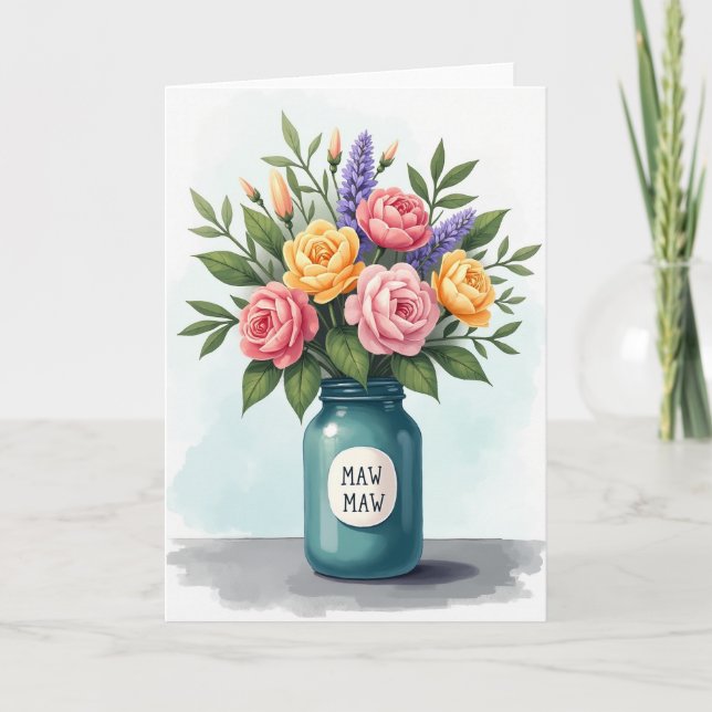 Pastel Bouquet Mothers Day Card (Front)