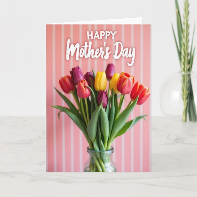 Pastel Bouquet Tribute Card (Front)