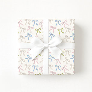 Pastel Bows Coquette Wrapping Paper