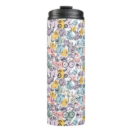 pastel breast pattern thermal tumbler