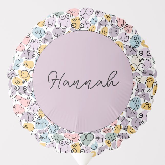 pastel breast woman balloon (Front)