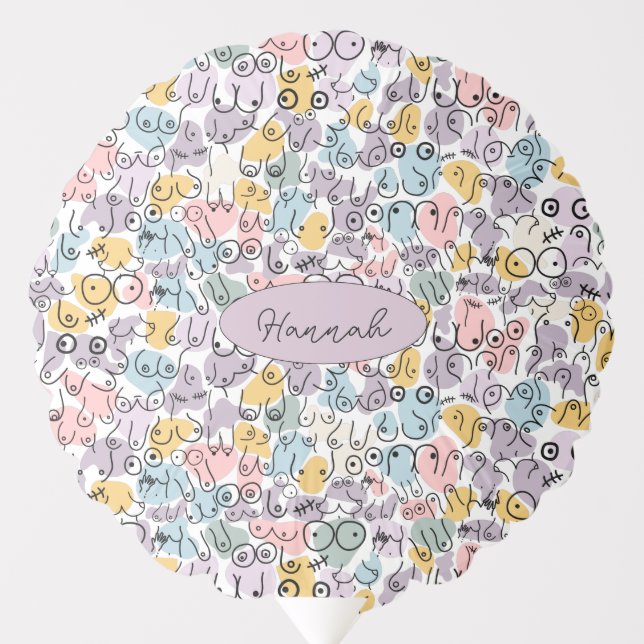 pastel breast woman balloon (Front)