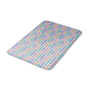 Pastel Bricks Mosaic  Bath Mat