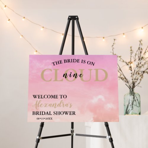 Pastel Bridal Shower On Cloud Nine  Welcome Sign