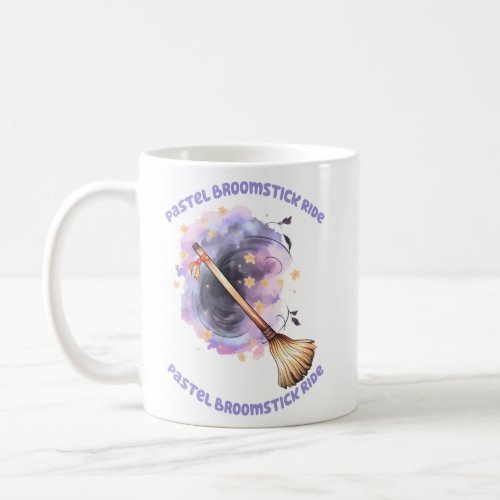 Pastel Broomstick Ride  Coffee Mug