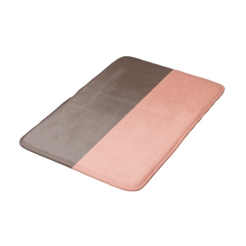 Pastel Brown and Pale Red Bath Mat