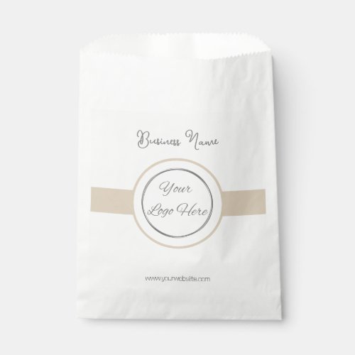 Pastel brown feminine branded paperbag with logo  favor bag