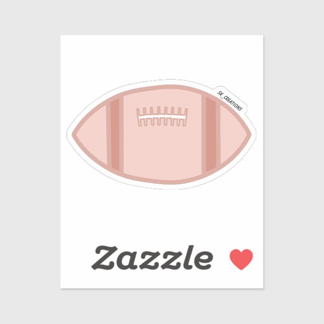 Pastel Brown Football  Sticker (Sheet)
