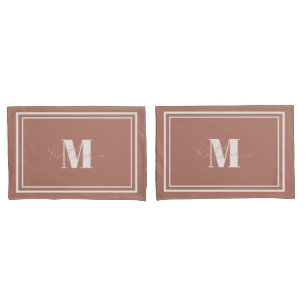Pastel Brown Named Pillow Case Color B17868