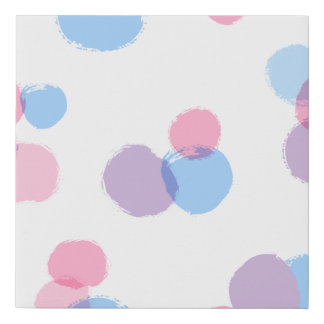 Pastel Brush Stroke Circles Canvas Print