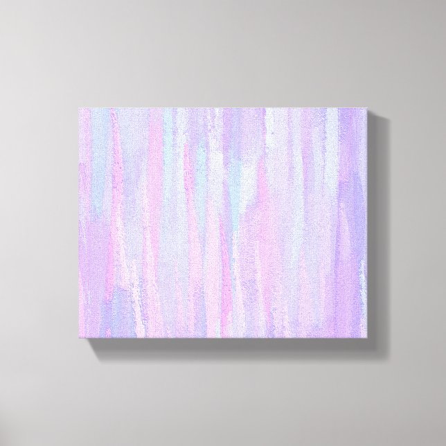Pastel Brush Strokes Abstract Art Canvas Print (Front)