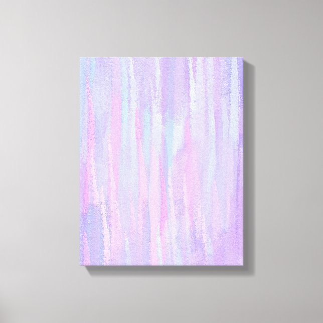Pastel Brush Strokes Abstract Art Canvas Print (Front)