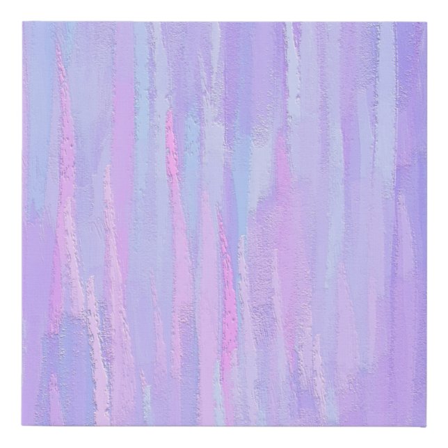 Pastel Brush Strokes Abstract Art Faux Canvas Print (Front)
