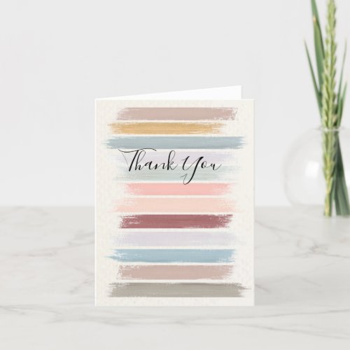 Pastel brush strokes everyday thank you card