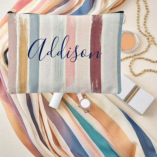 Pastel brush strokes personalized  accessory pouch