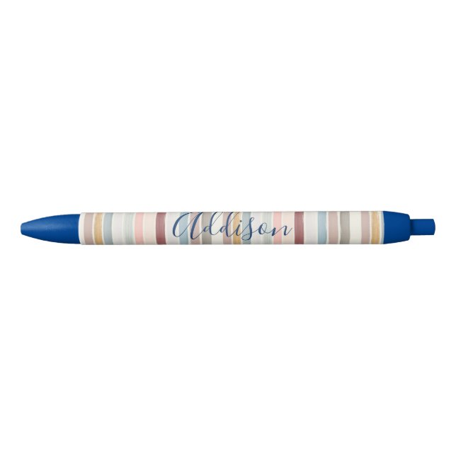 Pastel brush strokes personalized  pen (Front)
