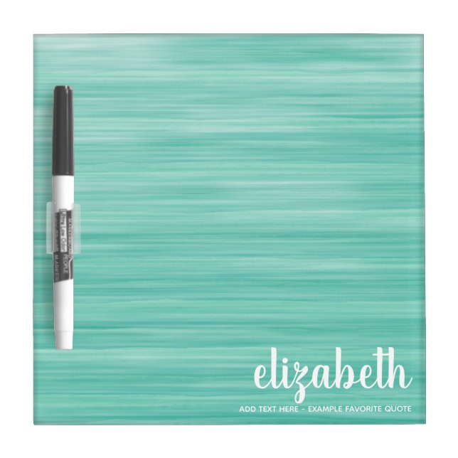Pastel Brushed Teal Green for Women Dry Erase Board (Front)