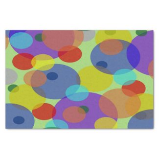 Pastel bubbles, circles, geometric ovals pattern tissue paper