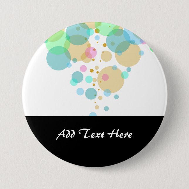 Pastel Bubbles Circles in Pastels Pinback Button (Front)