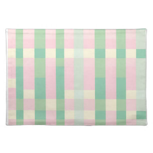 Pastel Buffalo Plaid Cottagecore Spring Dining Cloth Placemat