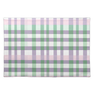 Pastel Buffalo Plaid Cottagecore Spring Dining Cloth Placemat