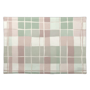 Pastel Buffalo Plaid Cottagecore Spring Dining Cloth Placemat