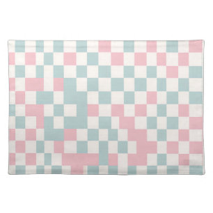 Pastel Buffalo Plaid Cottagecore Spring Dining Cloth Placemat