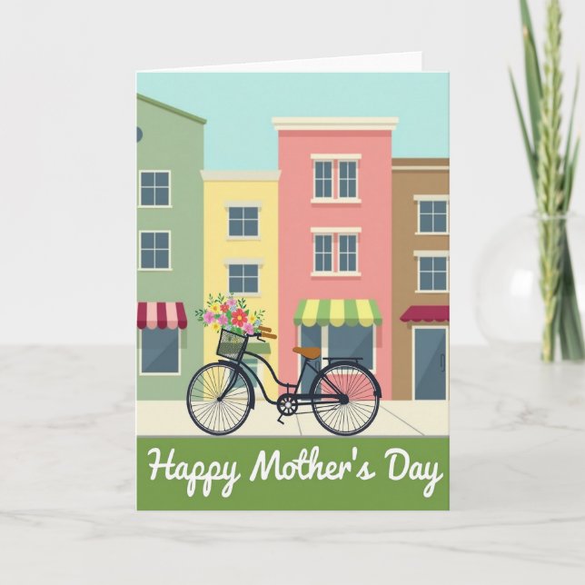 Pastel Buildings Mothers Day Card (Front)