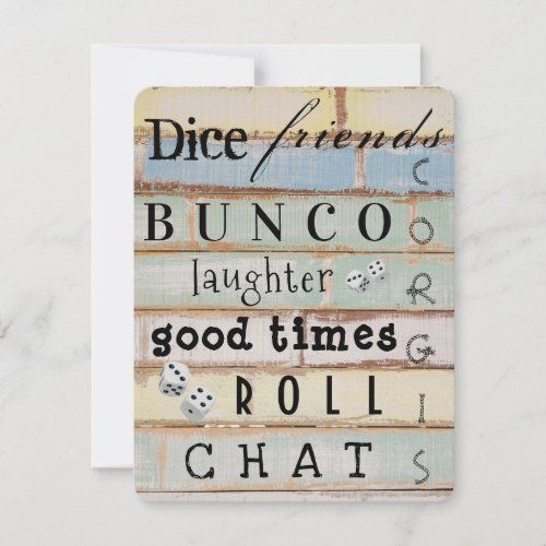 Pastel Bunco Party with Dog or Cat Invitation