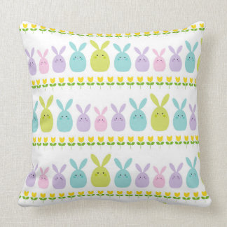 Pastel Bunnies Throw Pillow