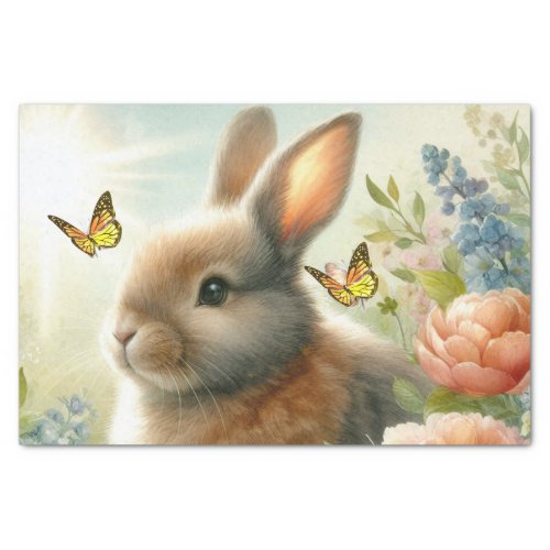 Pastel Bunny and Butterfly Tissue Paper