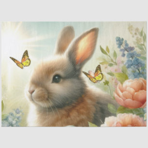 Pastel Bunny and Butterfly Tissue Paper